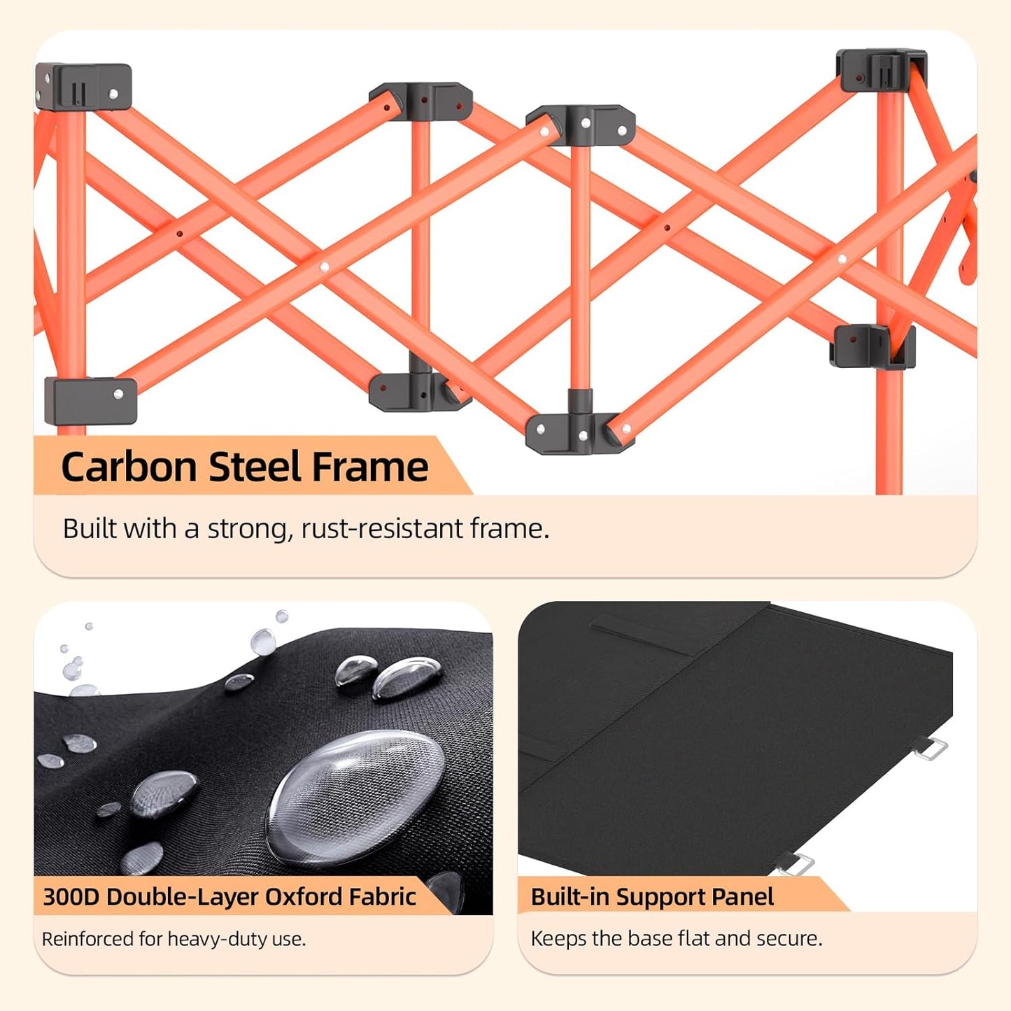 EchoSmile Folding Wagon (Black&Orange)