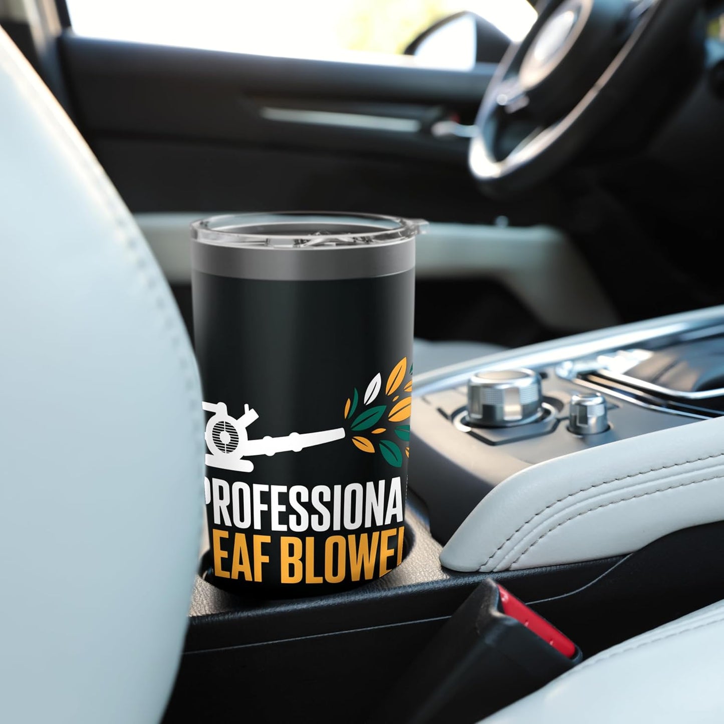 Professional Leaf Blower Funny Lawn Care Worker Stainless Steel Insulated Tumbler