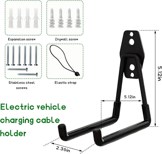 Garage Hooks, Wall Mount Heavy-Duty U Shaped Hook with Anti-Slip Coating, Utility Steel Wall Storage Hooks for Organizing Power Tool Garage Garden Tools, Car Accessories