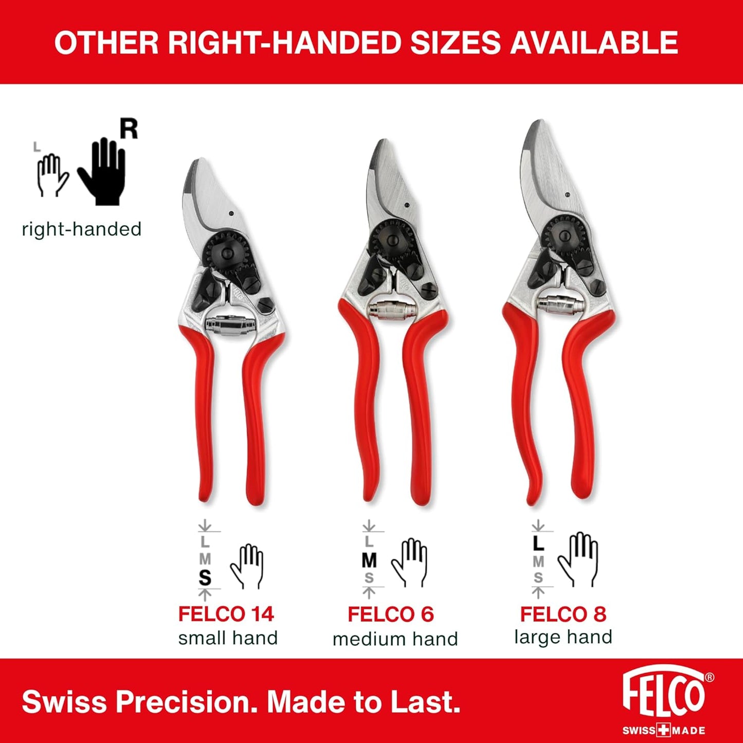 Felco F2 Pruning Shears – 9.25" Swiss-Made Garden Clippers for Professional Pruning | Hand Pruners for Gardening | Garden Tool Cutter with Precision Bypass Blade, Aluminum Body, Replaceable Parts