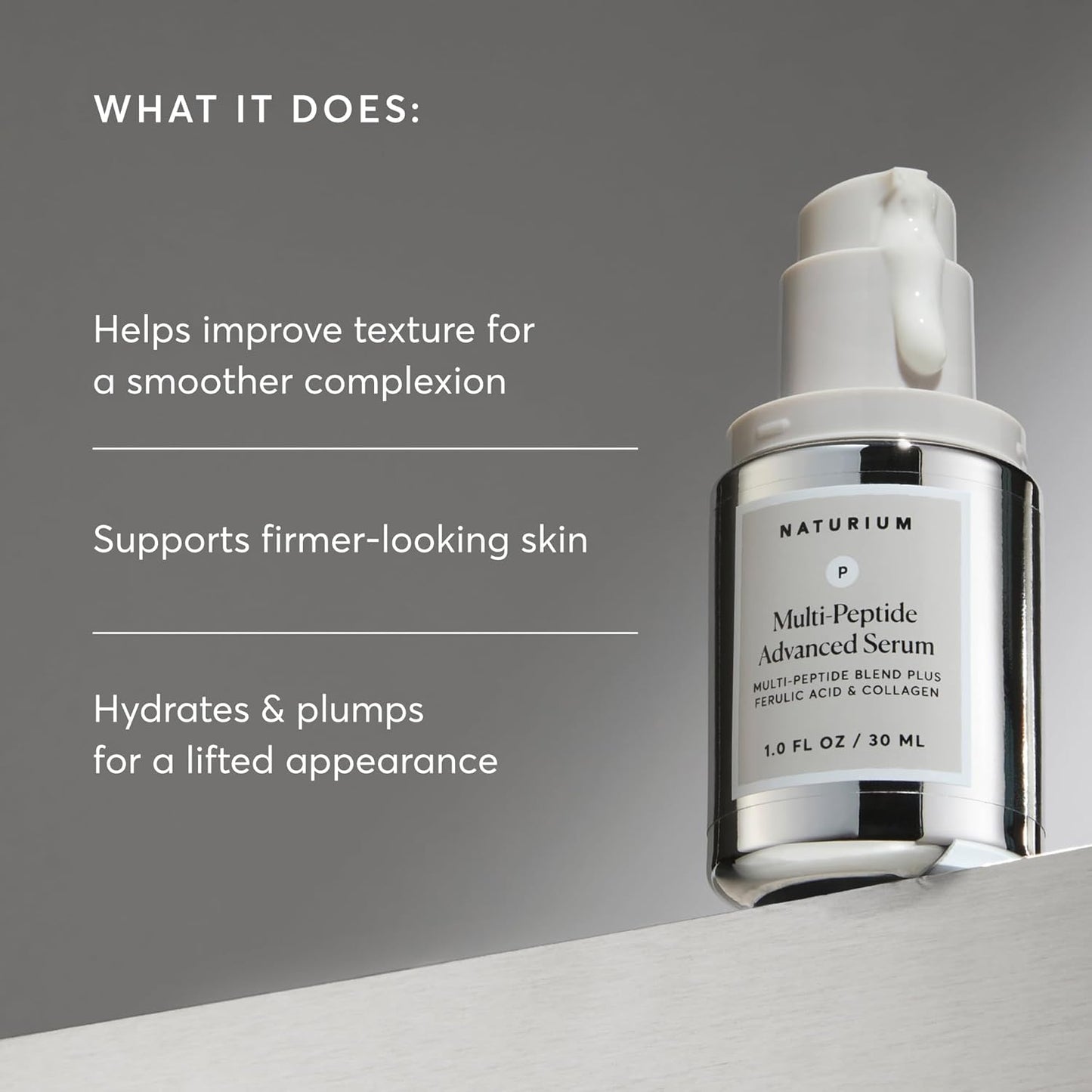 Naturium Multi-Peptide Advanced Serum, Firming & Smoothing Face Serum 