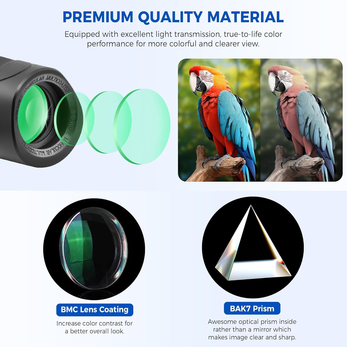 Astromania 10x25 Monocular for Adults, Compact Outdoor Accessory with Multi-Coated Optics BAK7 Prism & Twist-Up Eyecup, Waterproof & Fogproof Ideal for Bird Watching Hunting Sport and Wildlife Viewing