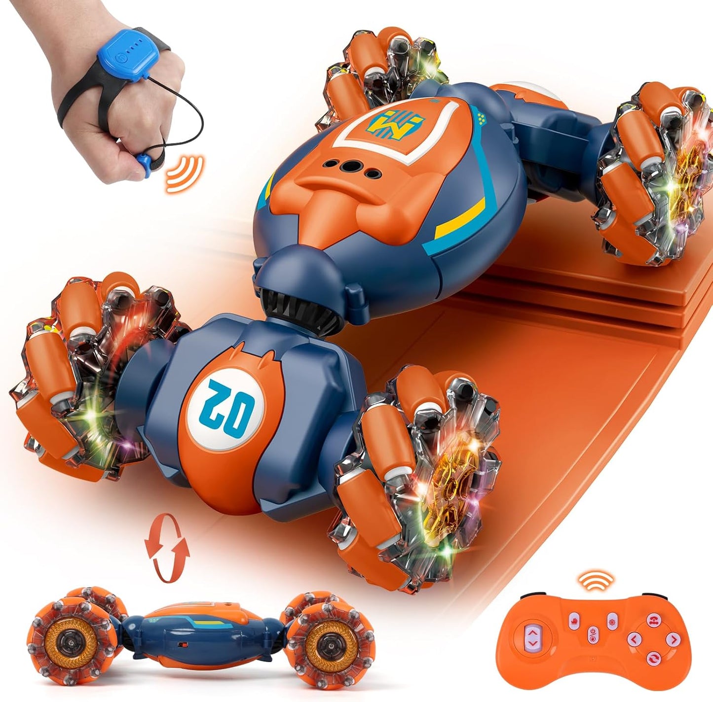 Gesture Sensing RC Stunt Car - Boys Girls Toys Age 6-8-12, 4WD Hand Co