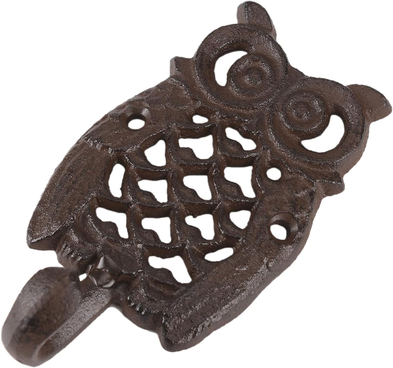 BRASSTAR Cast Iron Owl Shaped Coat Hook Wall Mounted Retro Hanger for Hanging Coats, Bags, Hats, Towels, Keys, Tools, Home Farmhouse Garden Decor (1)