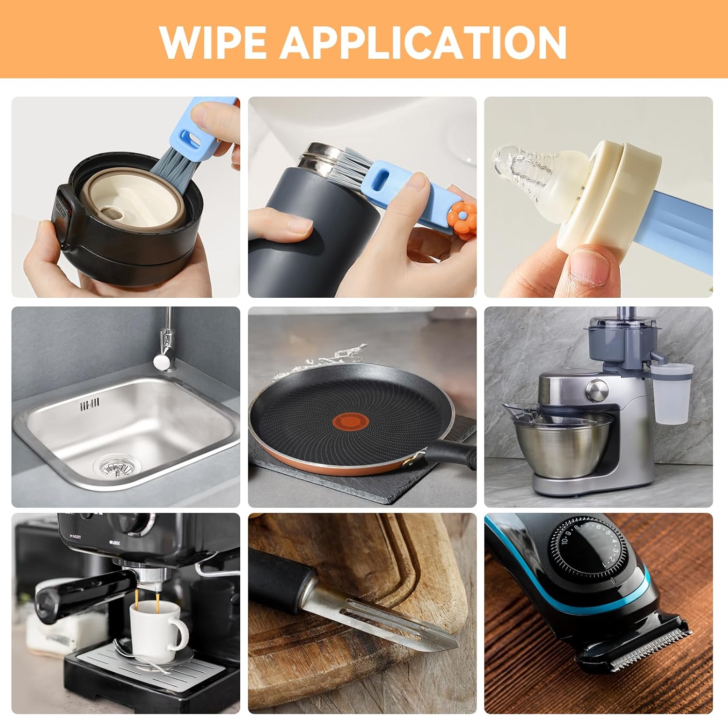 3 in 1 Cup Lid Gap Cleaning Brush Set, Multifunctional Bottle Cleaning