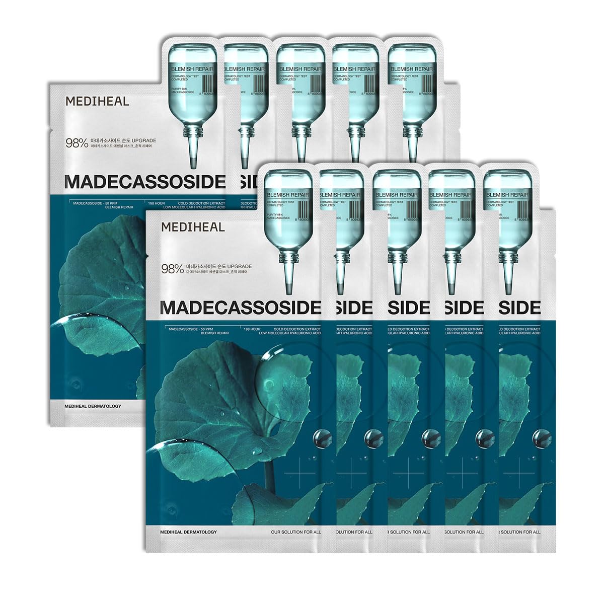 Mediheal Essential Face Mask [Madecassoside] Blemish Repair 10 pcs. wi