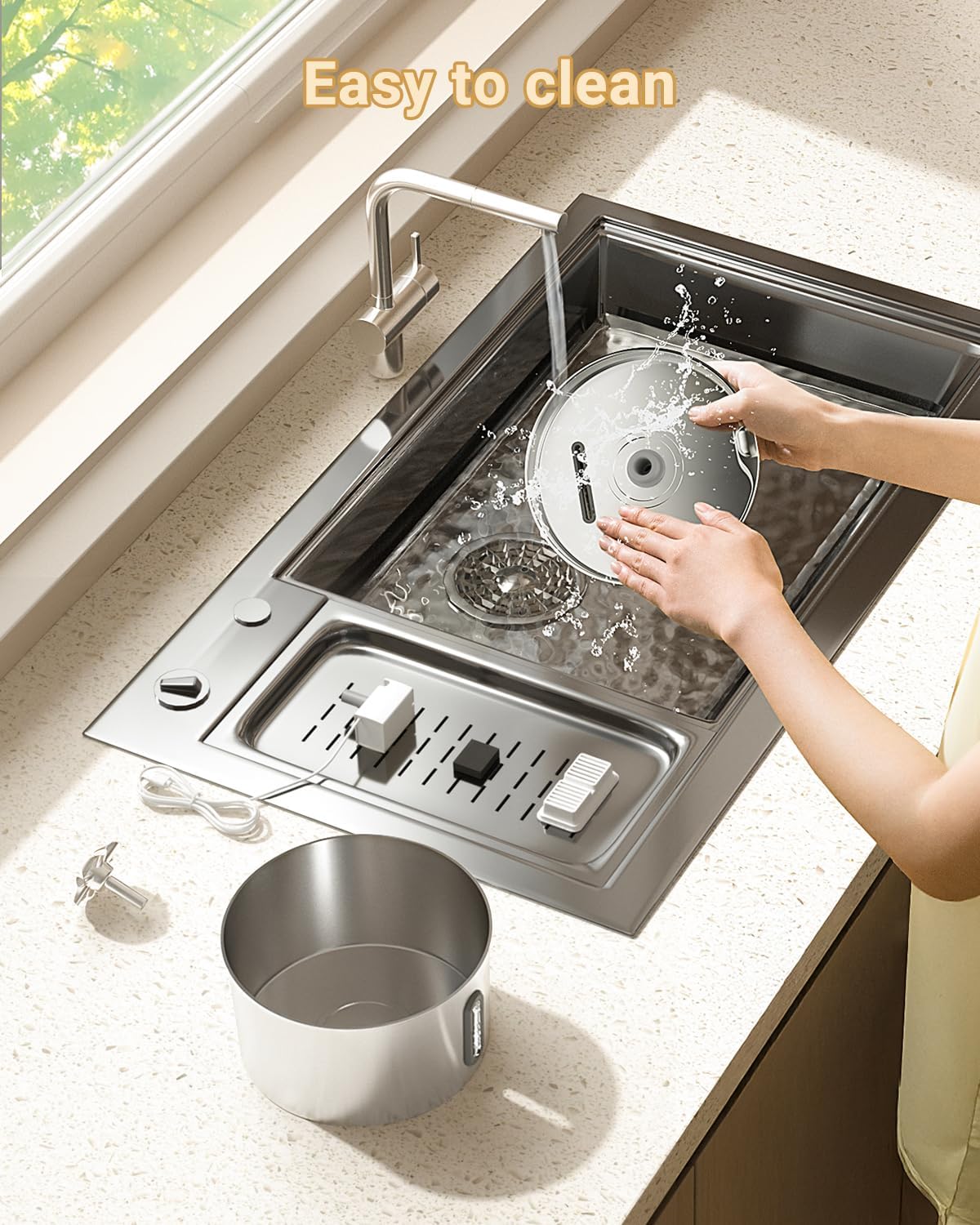Cat Water Fountain Stainless Steel - 74oz/2.2L Pet Gift Dog Water Disp