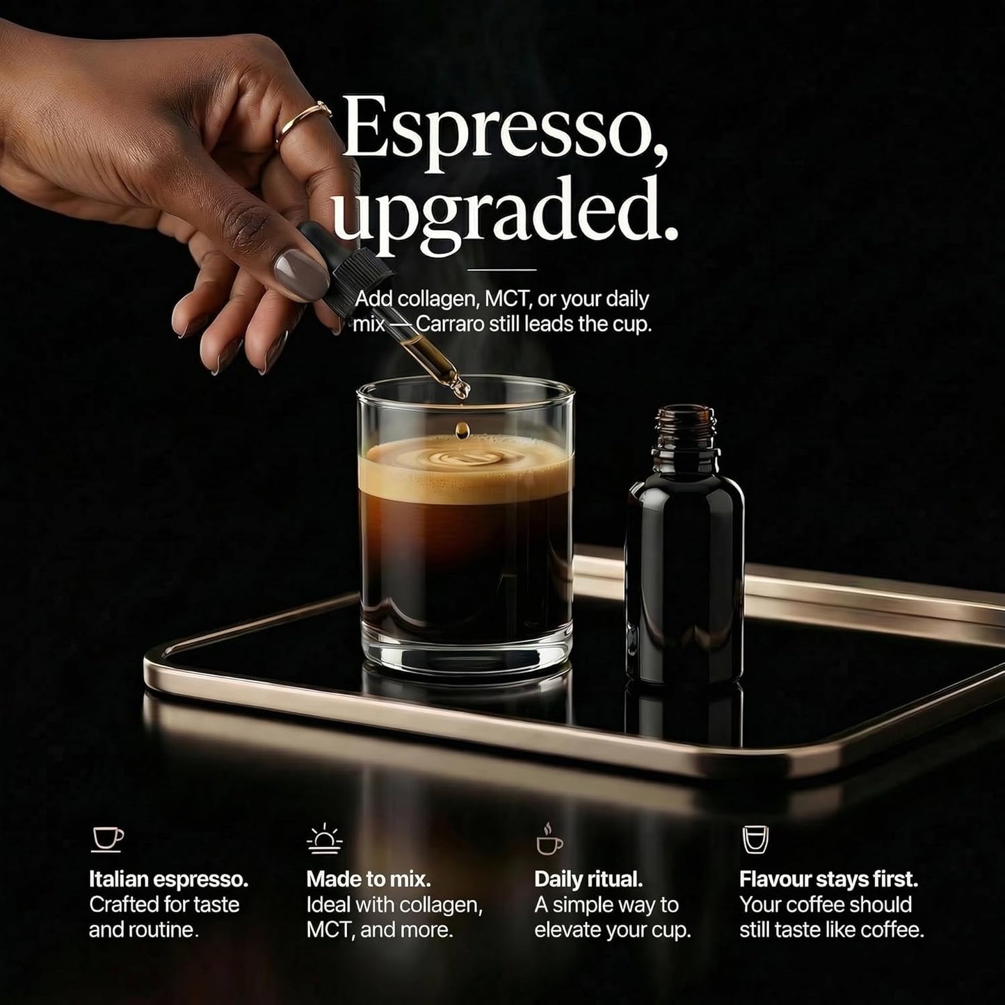 CARRARO Variety Pack - 100 Espresso Capsules Compatible with Nespresso Original Line Machines - Medium & Dark Roast Coffee Pods, Aluminum Capsules 10 Packs, Made in Italy (Premium Gift Box Not Included)