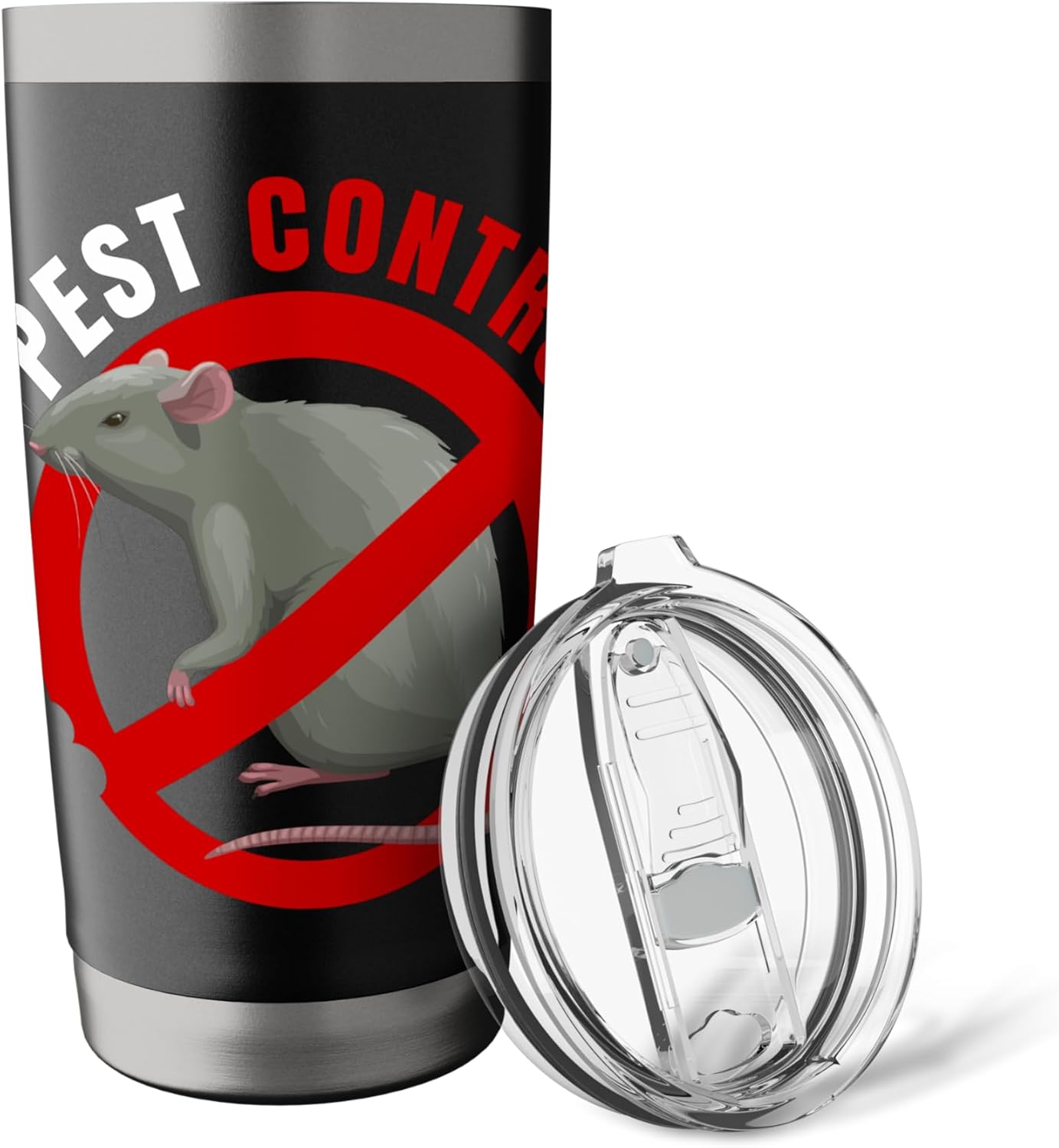 Pest Control Mouse Rat Stop Sign Deratization Stainless Steel Insulated Tumbler