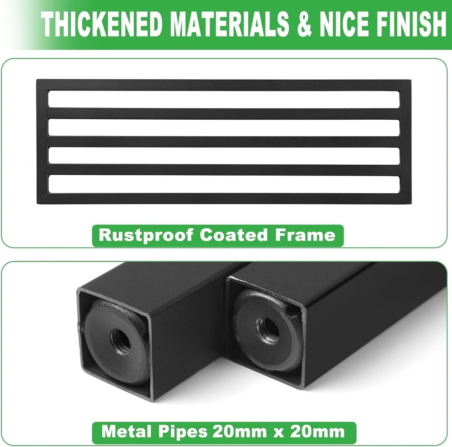 2 Pack Metal Plant Stand Outdoor Plant Shelf Indoor,1 Tier Heavy Duty 