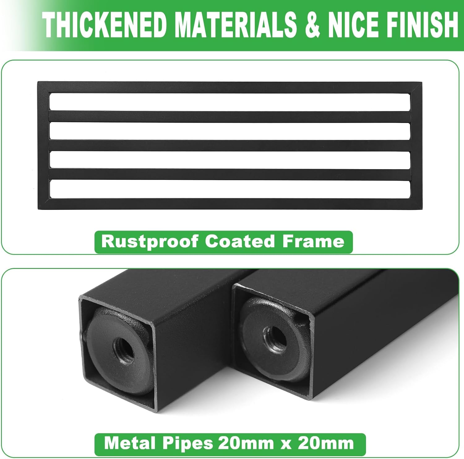 2 Pack Metal Plant Stand Outdoor Plant Shelf Indoor,1 Tier Heavy Duty 