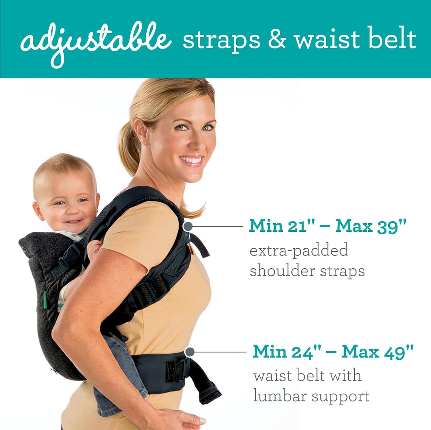 Infantino Flip 4-in-1 Convertible Baby Carrier, Adjustable, Ergonomic 