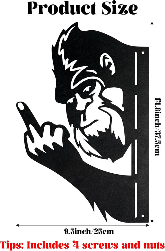 Big Foot Metal Garden Stakes - Funny Sasquatch Silhouette Statues for 