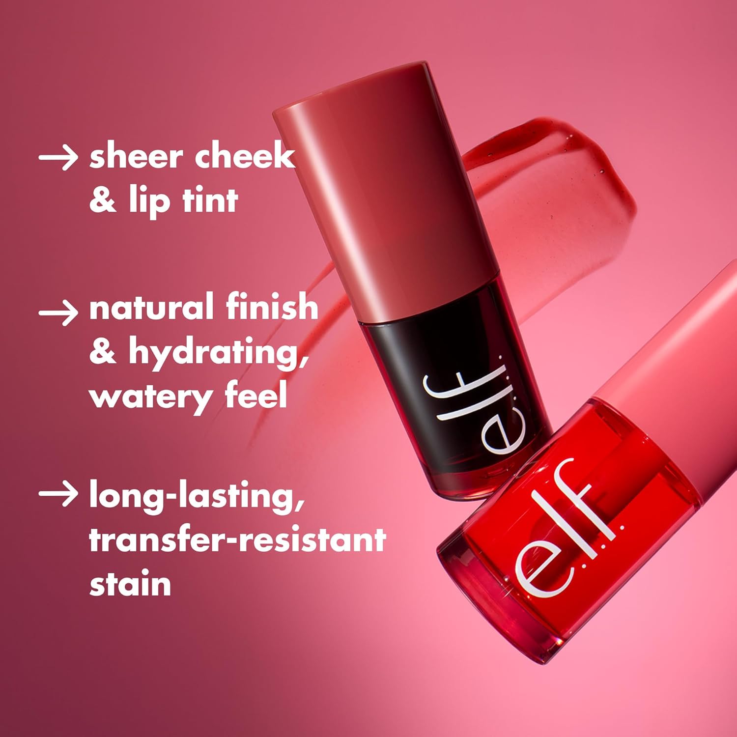 e.l.f. Sheer For It Blush Tint, Multi-Use, Long-Lasting Lip & Cheek Ma