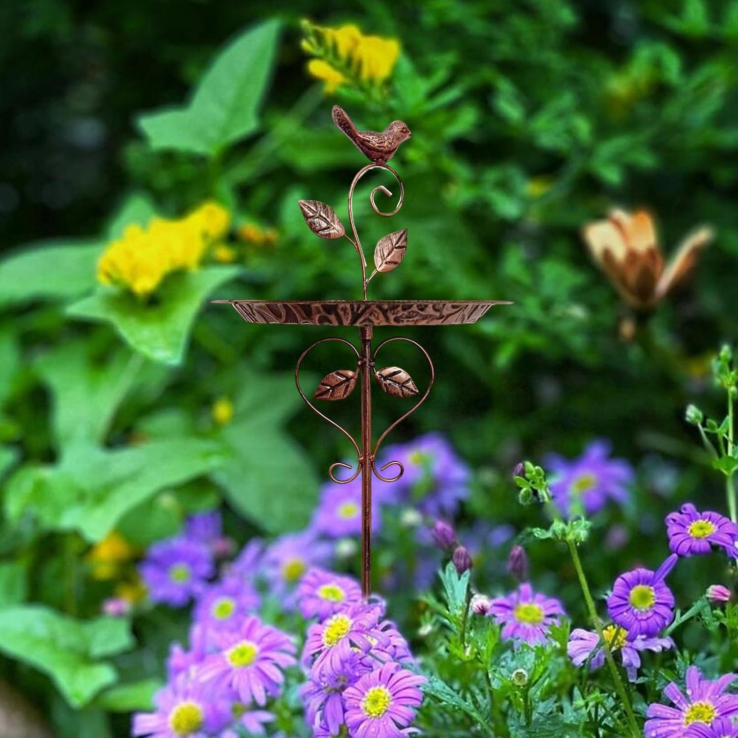 Elegant Wrought Iron Outdoor Bird Feeders Rusts Garden Multifunctional