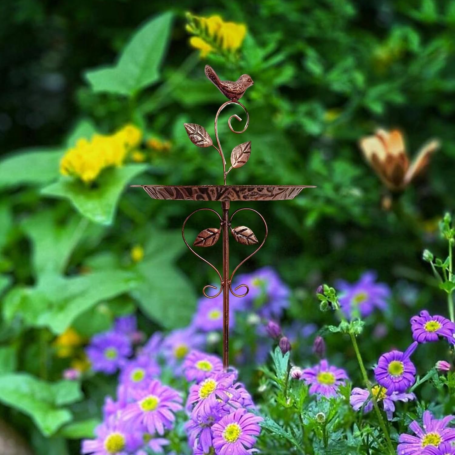 Elegant Wrought Iron Outdoor Bird Feeders Rusts Garden Multifunctional