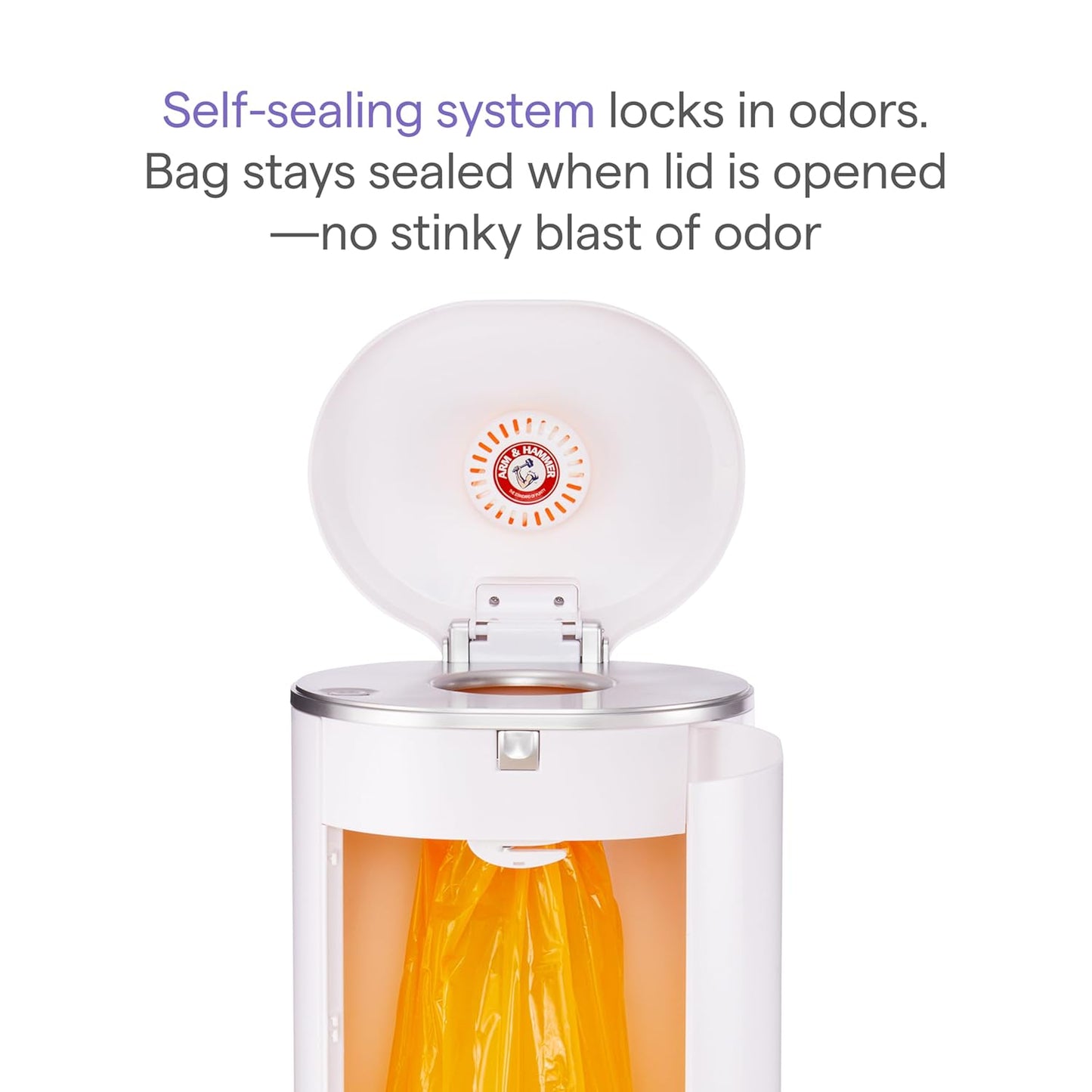 Munchkin® STEP™ Diaper Pail Powered by Arm & Hammer, #1 in Odor Contro