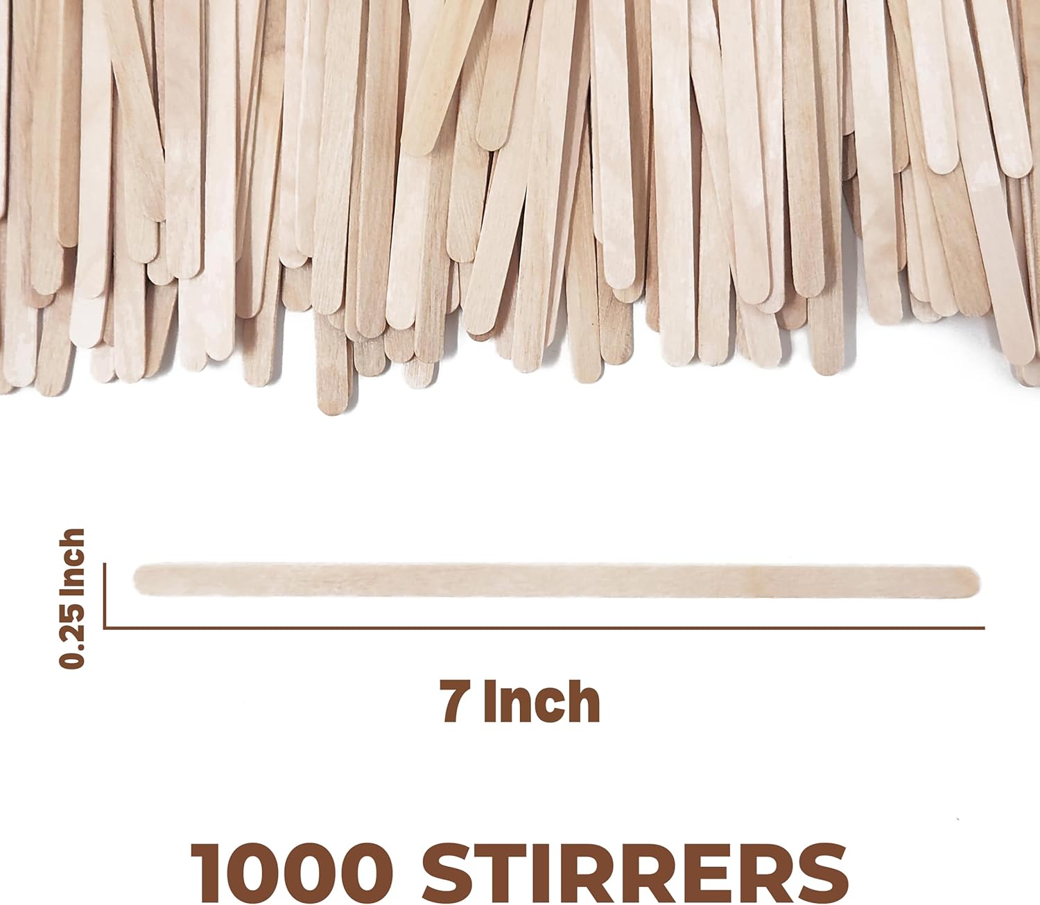 Makerstep Birch Wood Coffee Stirrers, 7 Inch Coffee Stir Sticks (1000 