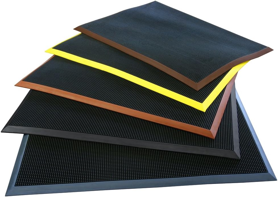 Rubber-Cal 03_190_ZWEB_BK Door Scraper Rubber Front Mats, 5/8" Thick x