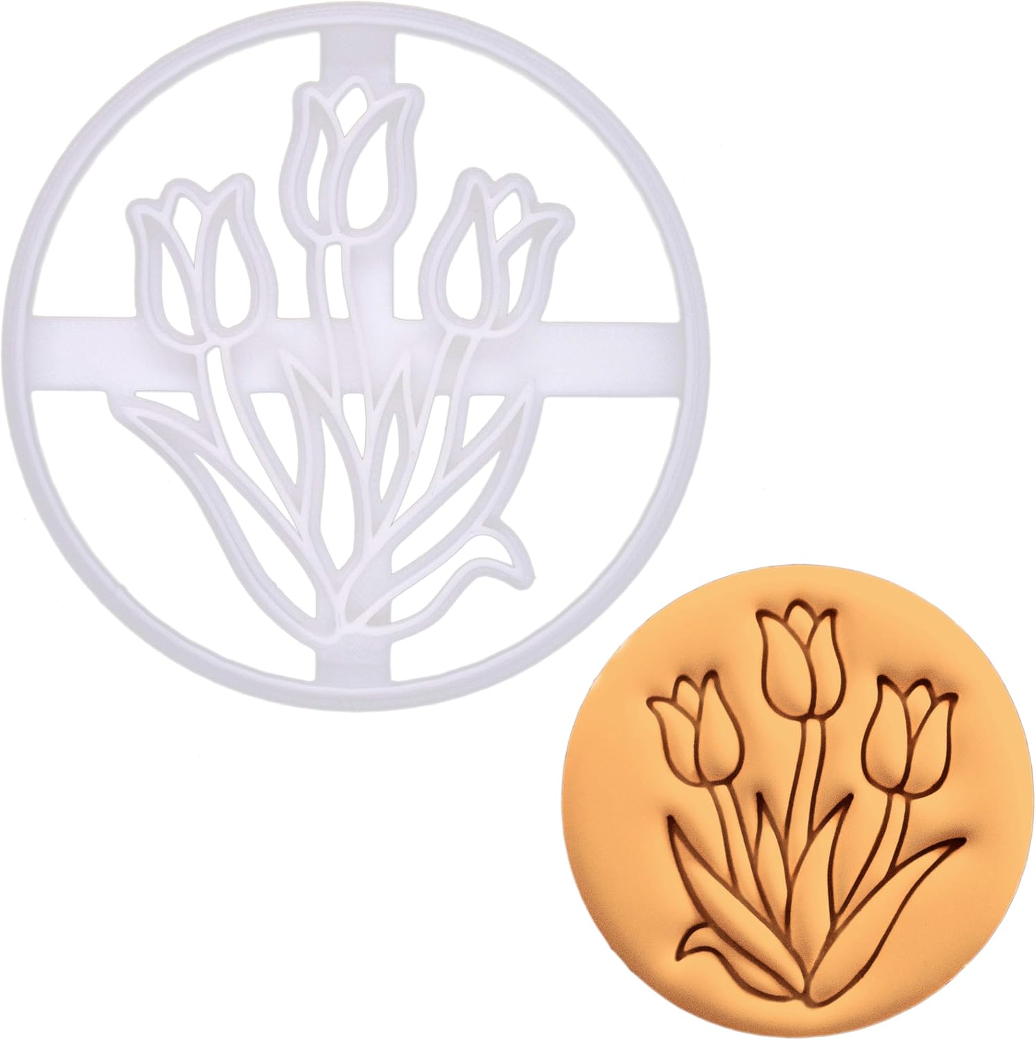 BAKERLOGY Tulip Garden Cookie Cutter - Bake Spring themed Cookies, Det