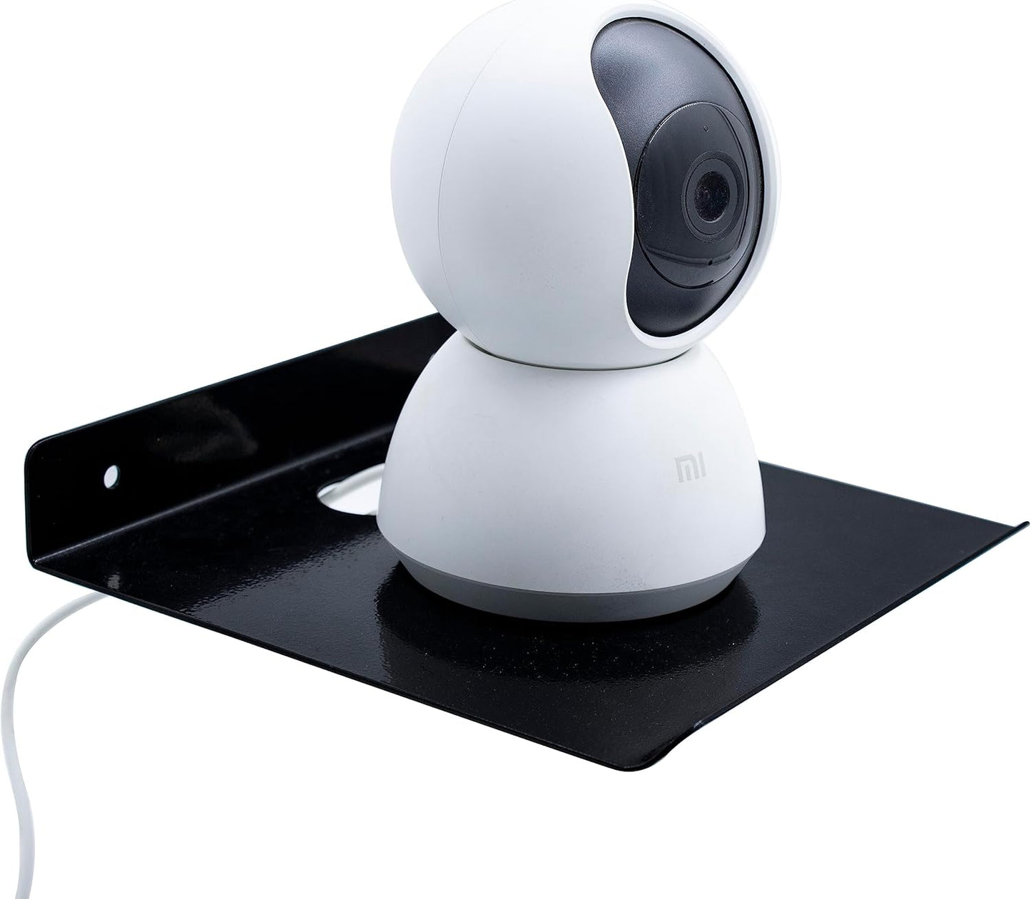 Metal Wall Mounted Floating Shelf|Shelves|Stand|Rack|Holder Wi-fi Camera|Bluetooth Speaker|Webcam|Mesh Router|Photo Frames|Planter Pot |Access Hole for Cable Cords-Pack 1