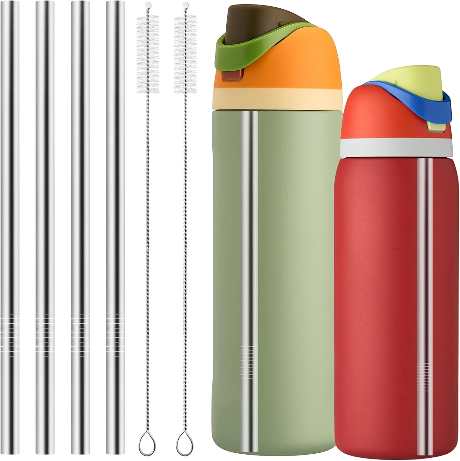 Metal Straw Replacement for Owala Water Bottle 24 oz 32 oz Accessories
