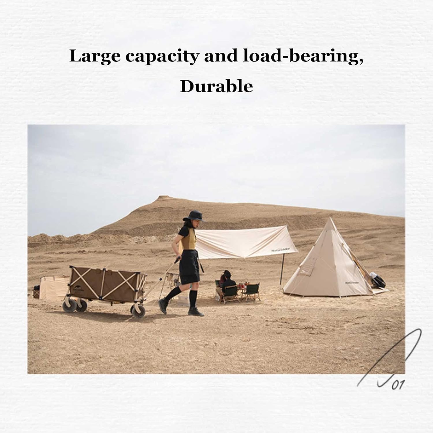 Foldable Outdoor Beach Wagon All-Terrain l Wagon Stroller Shopping Car