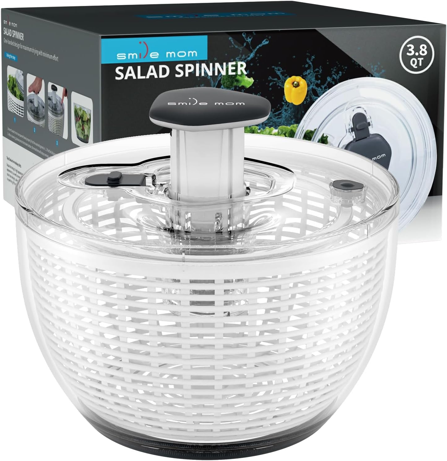 Smile mom Salad Spinner Small Lettuce Spinner Kitchen Gadgets Vegetabl