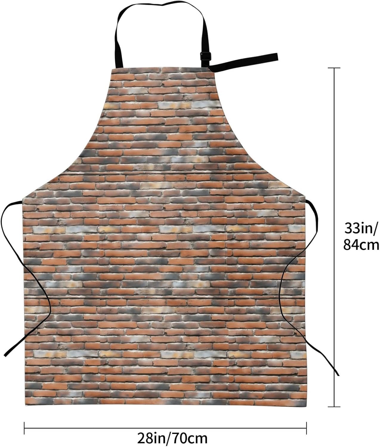 YANYU Old Brick Wall Print 28x33 In Kitchen Apron Stylish Chef Apron w