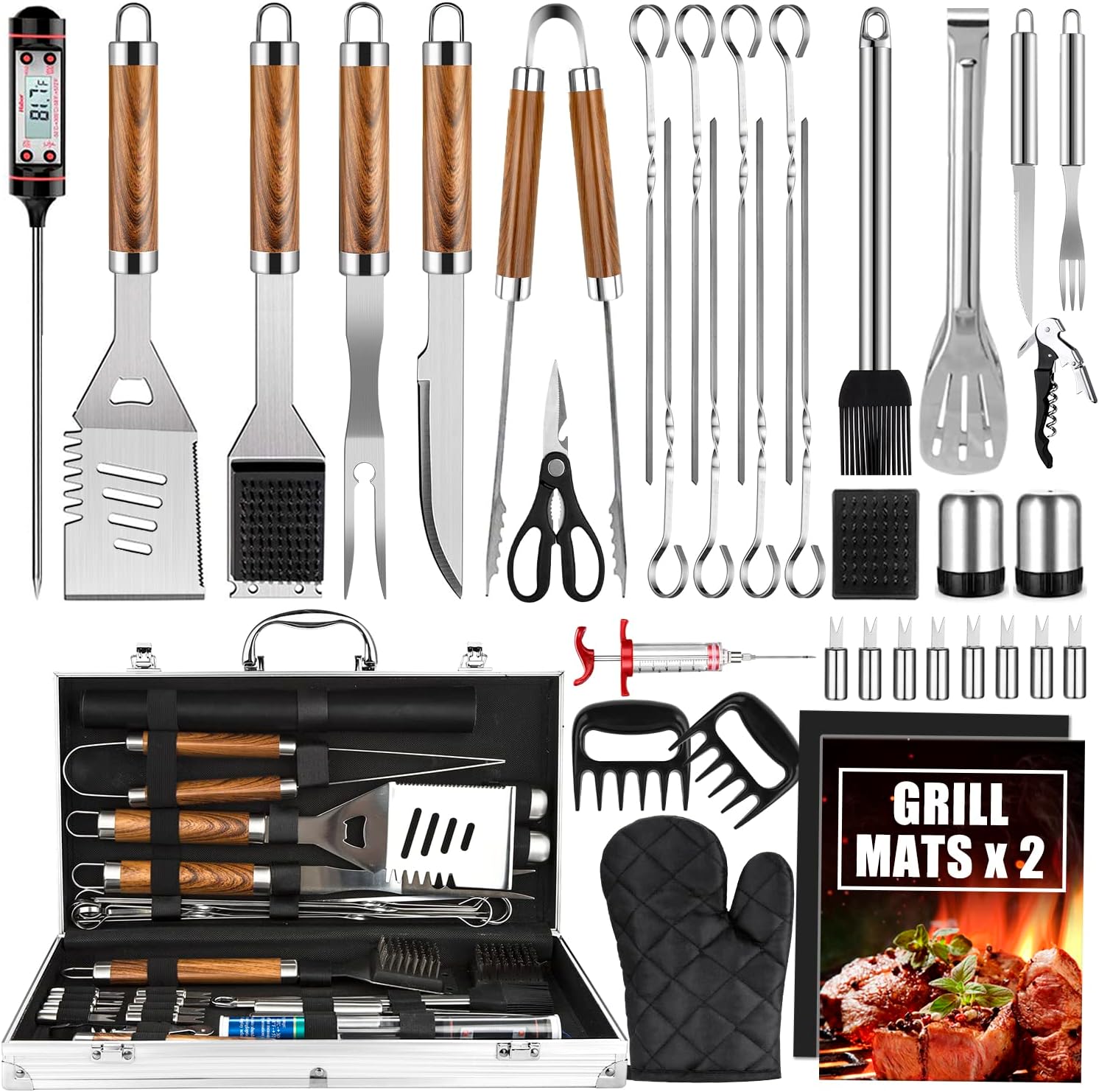 BBQ Grill Accessories Set, 38Pcs Stainless Steel Grill Tools Grilling 