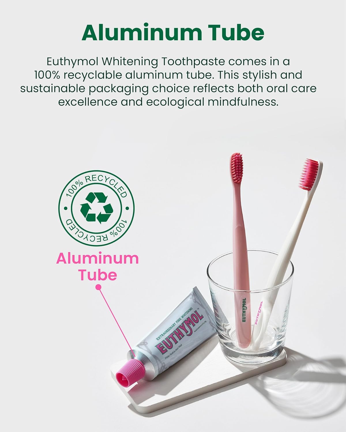 EUTHYMOL Whitening Toothpaste (3.7fl oz) - Stain Removal in 2 Weeks, L