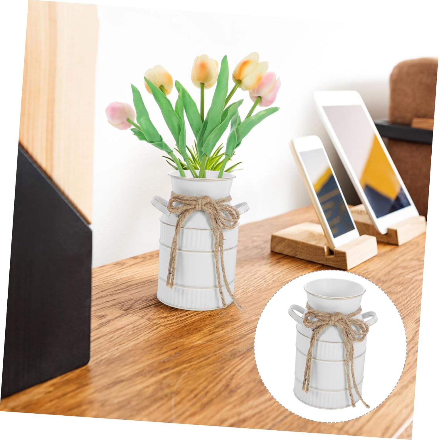PRETYZOOM 3pcs Vintage European Style Iron Vase Metal Planter Rustic D