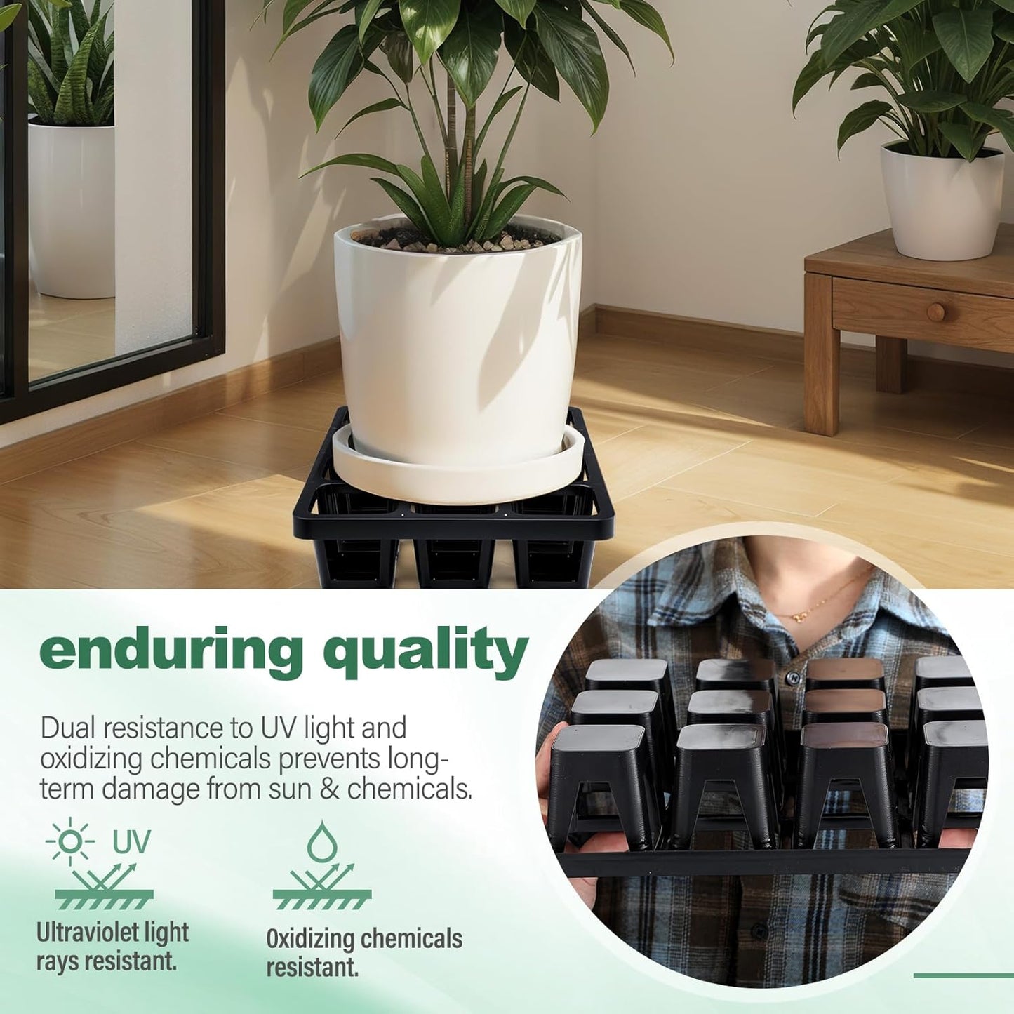7 Pcs Pot Holder Plant Stands 30 Gallons Large Capacity Outdoor Stands