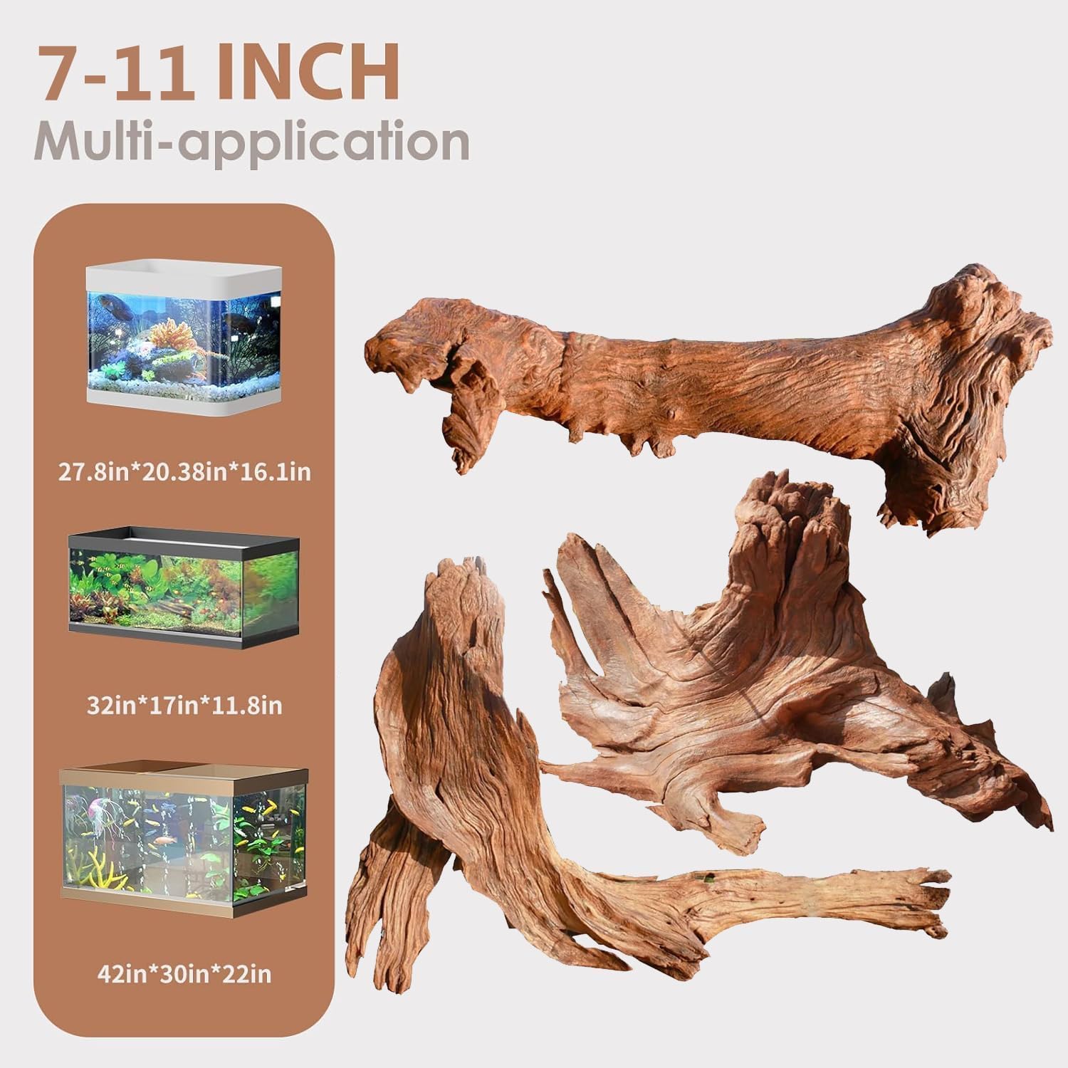Jorewood Natural Aquarium Driftwood for Fish Tanks & Reptile Terrarium