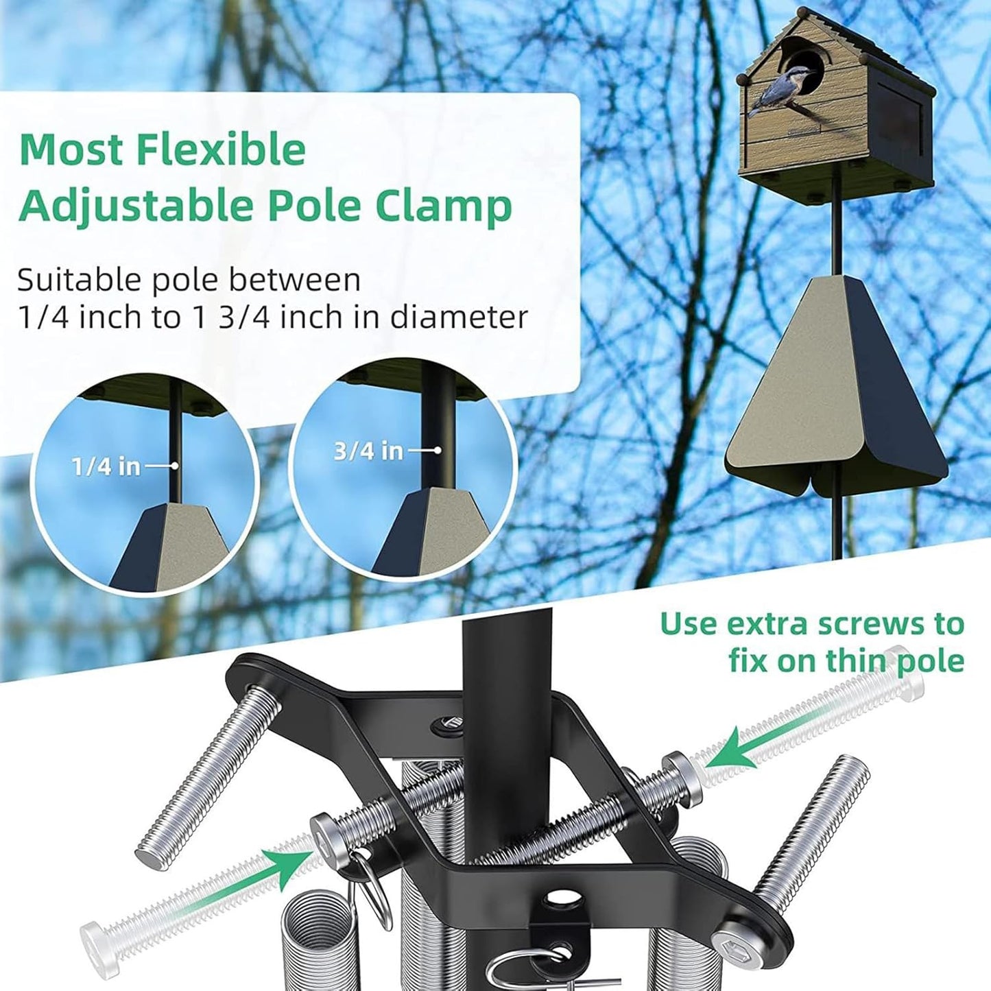Squirrel Baffle Effective Defense Professional Bird Food House Squirrel Guard for Outdoor Bird Feeder Pole