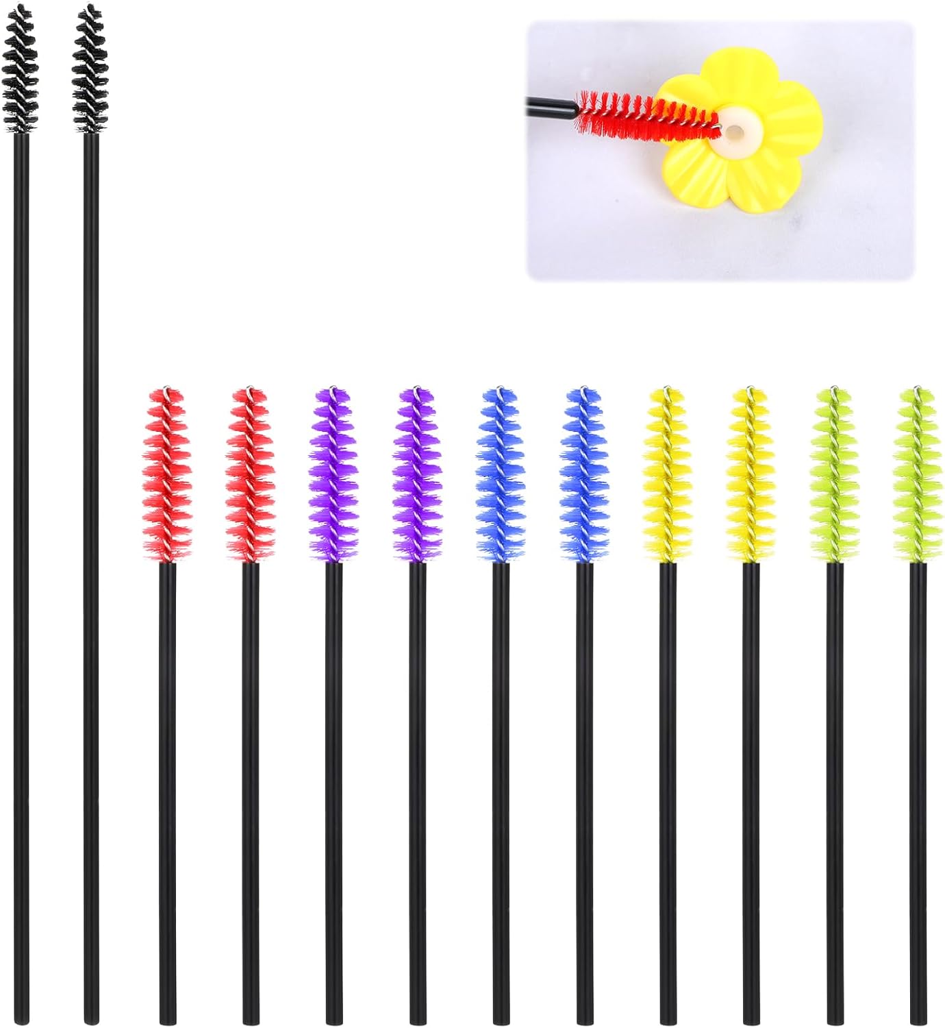 12 Pcs Hummingbird Feeder Cleaning Brush, Mini Nylon Tube Brush Set Hummingbird Feeder Parts Small Colorful Cleaner Brush for Bottles Tubes Jars Bird Feeder