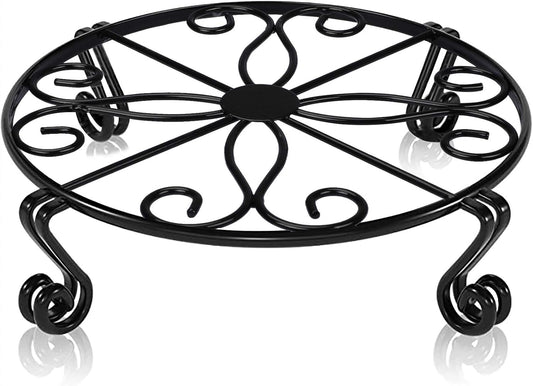 Black Plant Stand for Flower Pot Heavy Duty Potted Holder Indoor Outdo