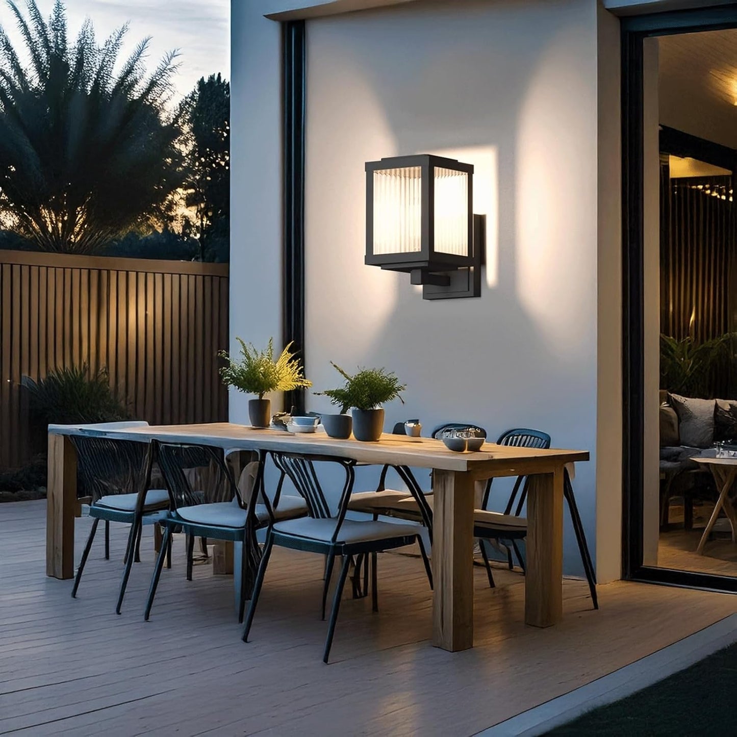 Solar Outdoor Wall Light, Solar Wall Sconce, Solar Wall Lamp Glass Sha
