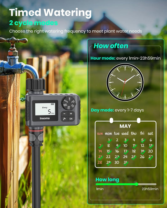 Outdoor Garden Hose Faucet Timers, Programmable Water Sprinkler Timer 