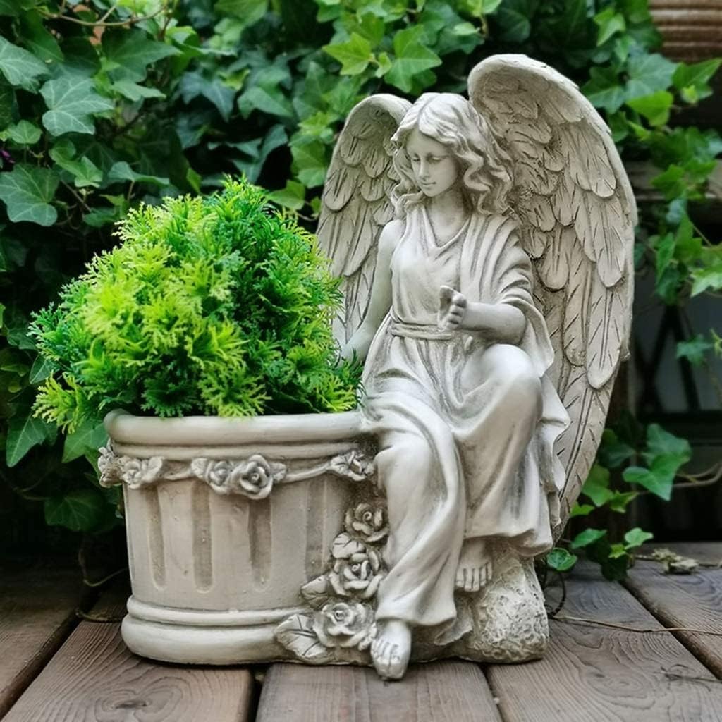Planter Flowerpot Planter Pots Unique Plant Pots Resin Planter Angel P