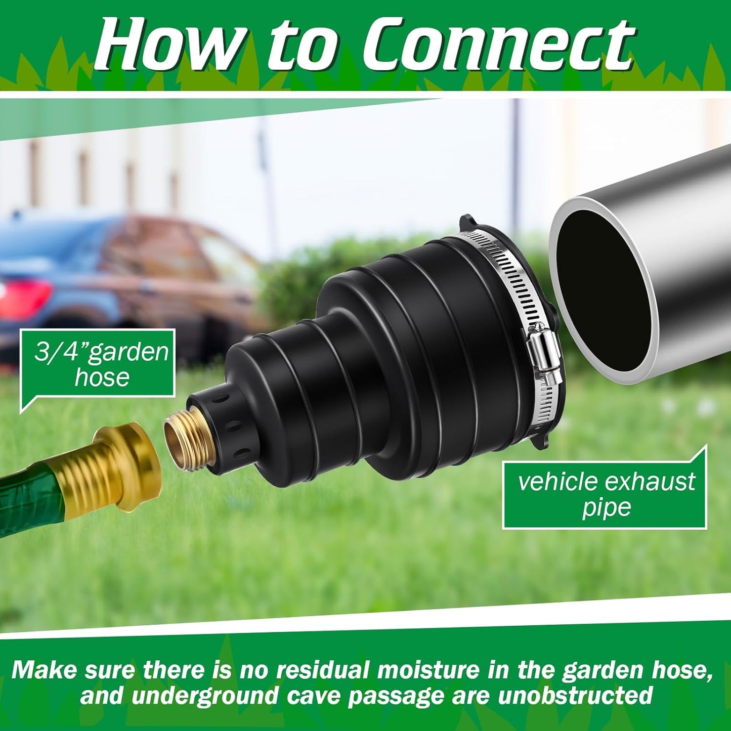 Qualirey 1 Pack Pest Control Exhaust Pipe Attachment Transport Exhaust
