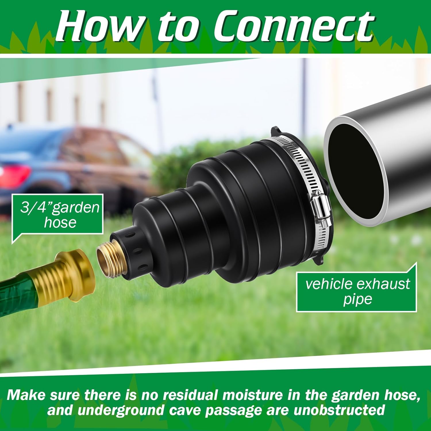 Qualirey 1 Pack Pest Control Exhaust Pipe Attachment Transport Exhaust