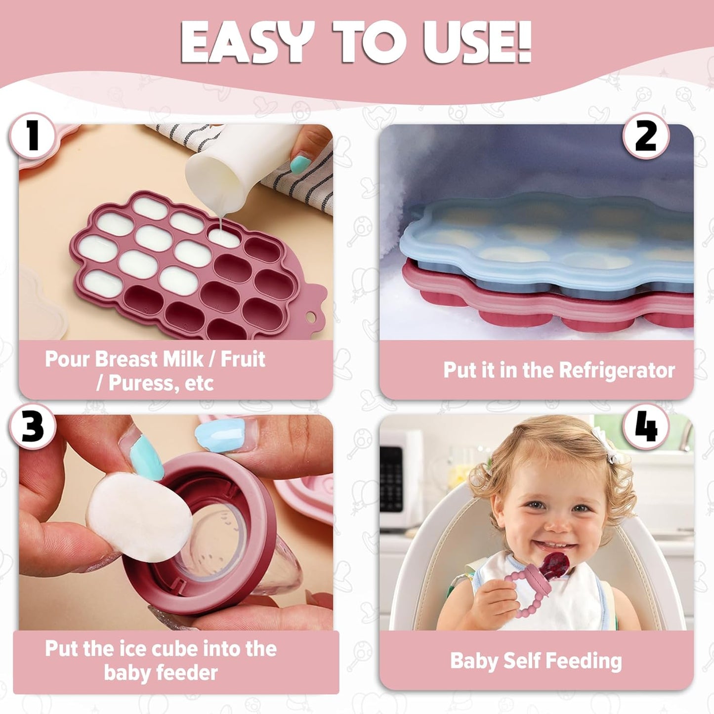 O'doe Baby Weaning Set – 15 Pcs Silicone Baby Feeding Set with Suction
