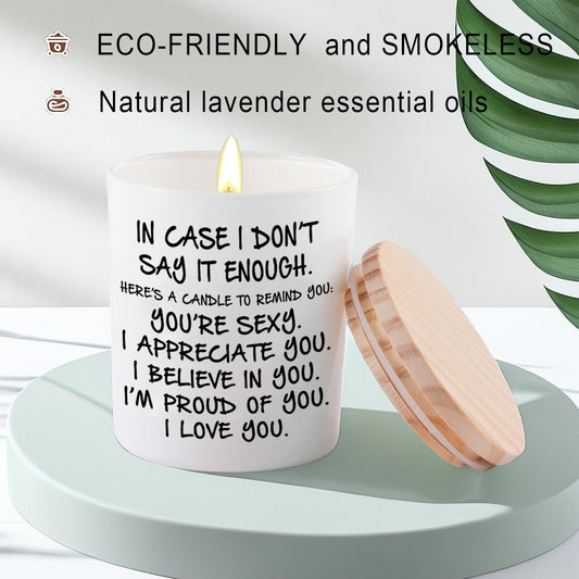 BFJLIFE Candles Gifts for Girlfriend Wife Her Funny Novelty Unique Valentines Mothers Day Anniversary Christmas Birthday Gifts for Girlfriend Wife Women Stocking Stuffers Lavender Scented Soy Candle