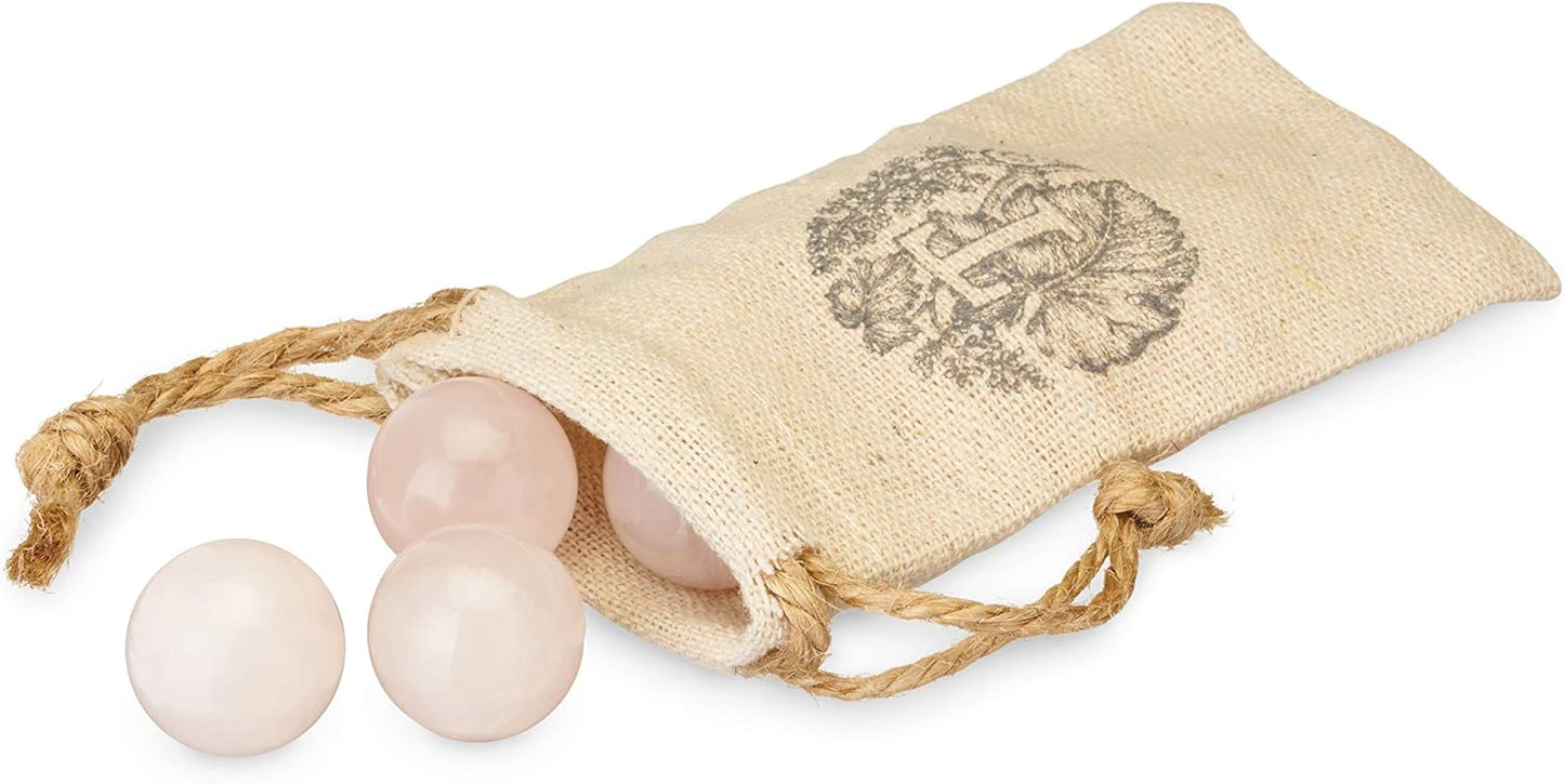 Twine Rose Quartz Wine Gems, Pink Drink Chillers, Real Polished Rose Q