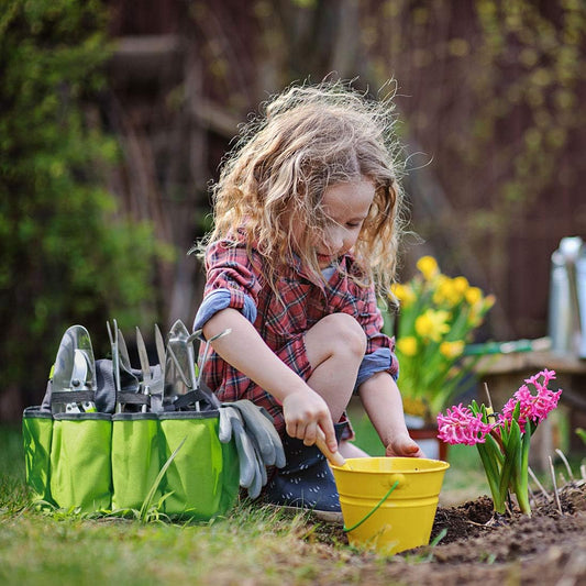 WORKPRO Garden Tool Bag, 8 Pockets Gardening Bag, Heavy Duty Oxford Ga