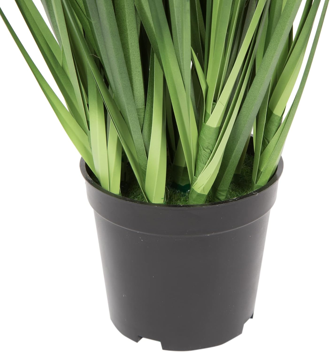Vickerman Everyday 24" Artificial Extra Full Green Grass with Black Plastic Pot - Faux Grass Plant Decor - Home Or Office Indoor Greenery Accent - Maintenance Free