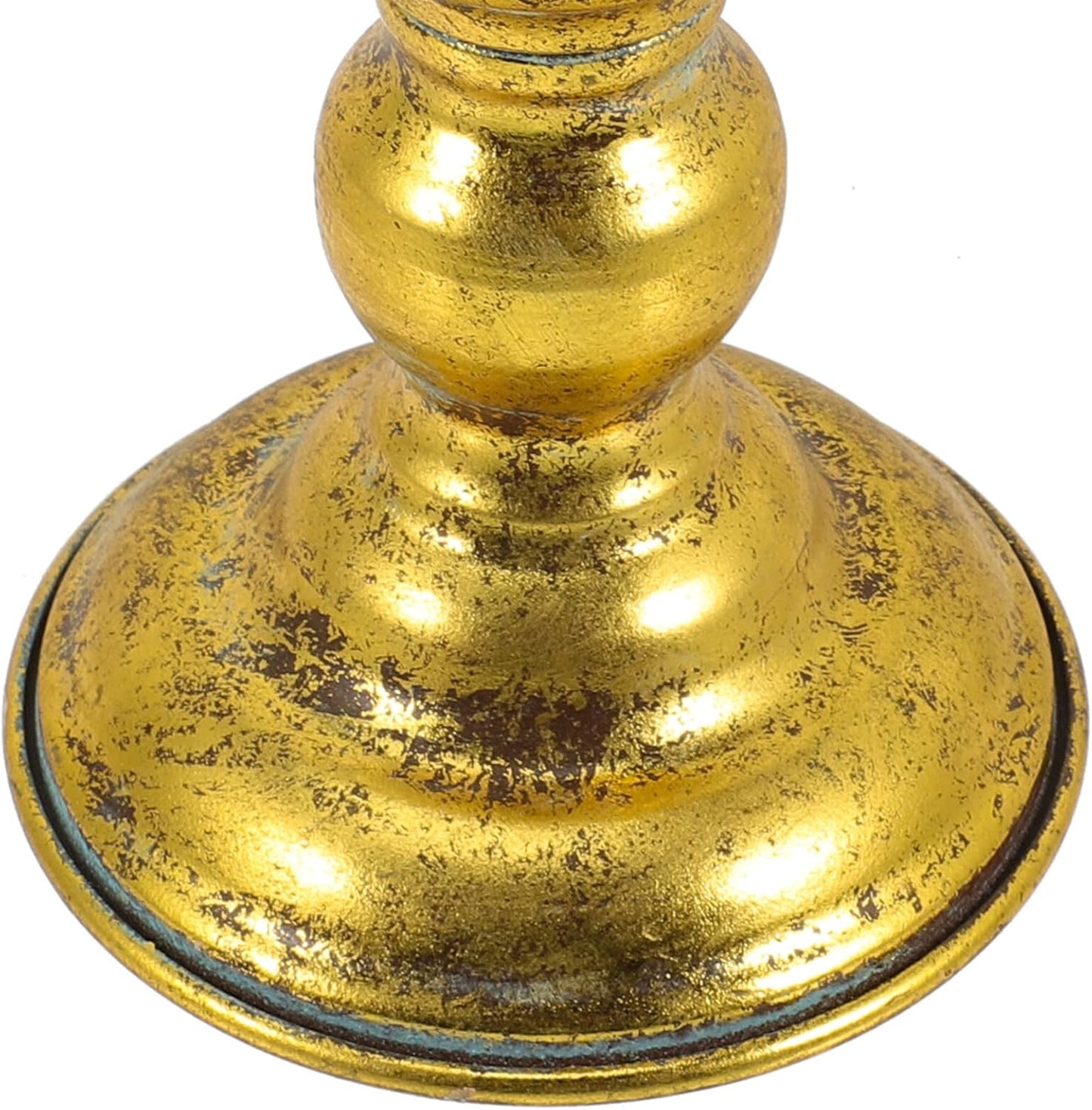 Milisten Vintage Metal Vase Decorative Flower Planter Retro Gold Iron 