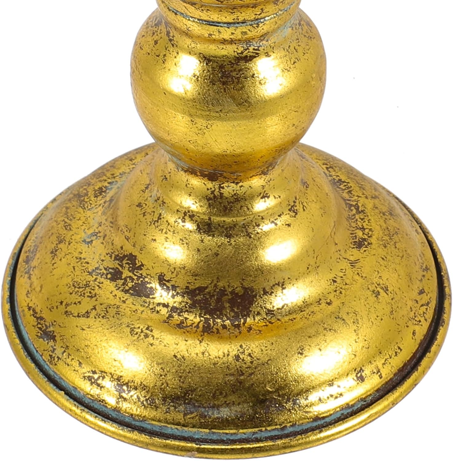 Milisten Vintage Metal Vase Decorative Flower Planter Retro Gold Iron 