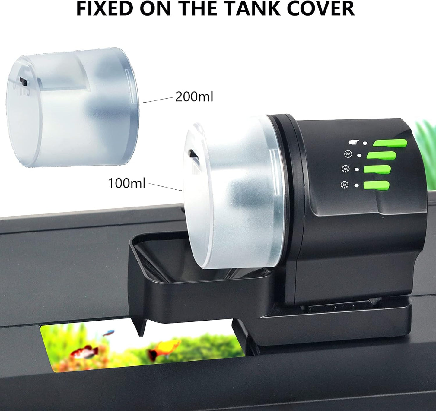 DXOPHIEX Automatic Fish Feeder Food Dispenser Vacation Fish Feeder Pow